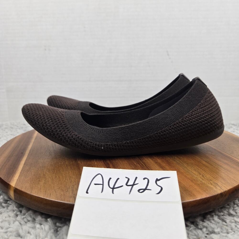 Allbirds Womens 8.5 Tree Breezer Rustic Brown Knit Slip Round Toe Ballet Flat